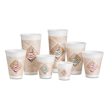 Dart® Café G Foam Hot-cold Cups, 24 Oz, Brown-green-white, 20-bag, 25 Bags-carton freeshipping - TVN Wholesale